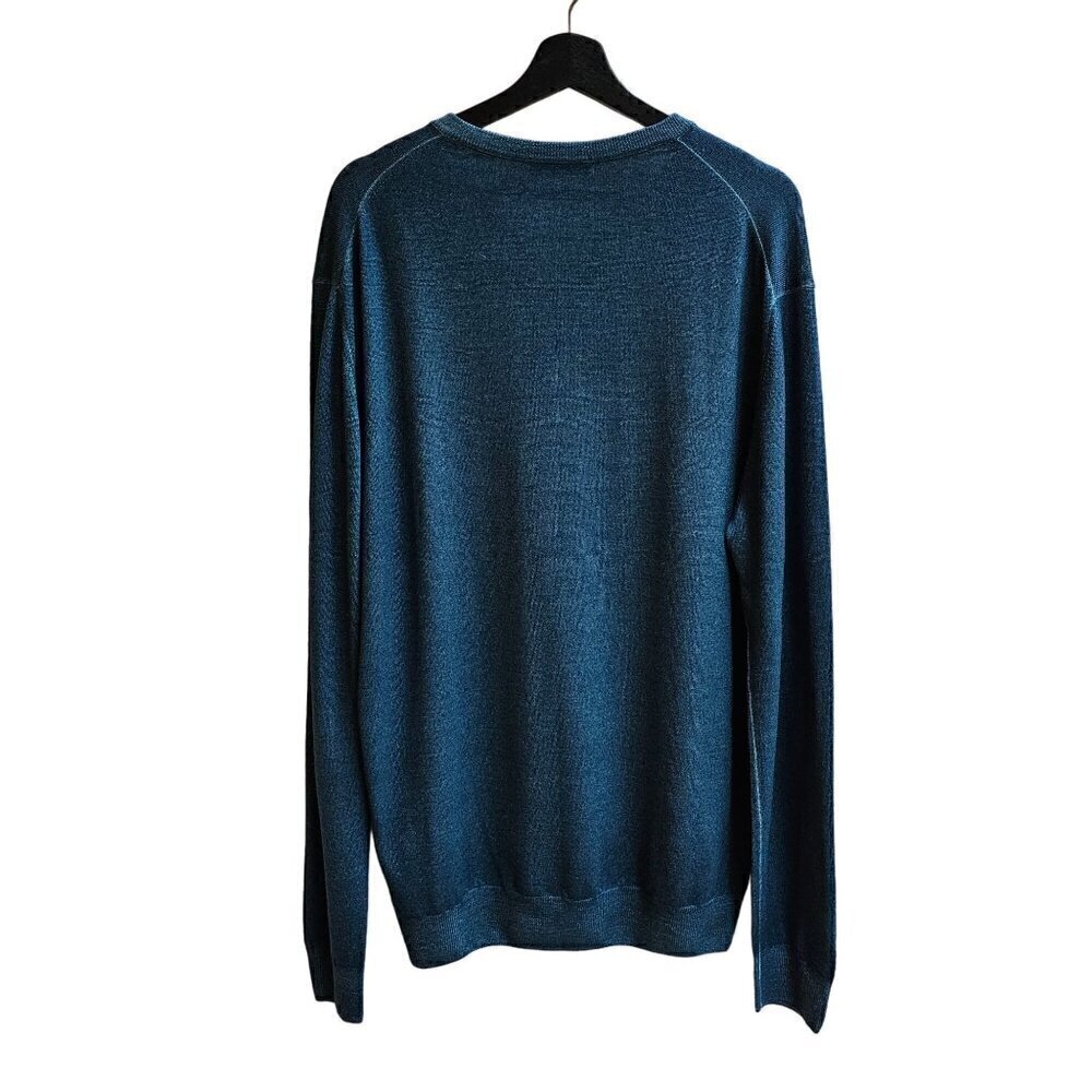 Cruciani Men's V-Neck Sweater, Light Weight, 100% Wool Made In Italy Size 54, XL - Picture 10 of 12